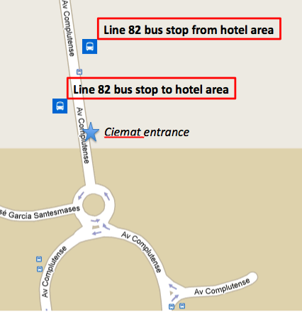 Line 82 bus stop area